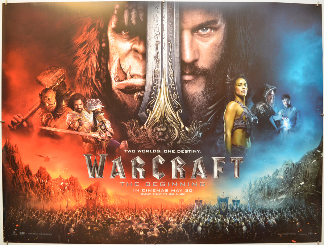 Warcraft : The Beginning (Teaser / Advance Version)  Original Quad Poster - Film Poster - Movie Poster