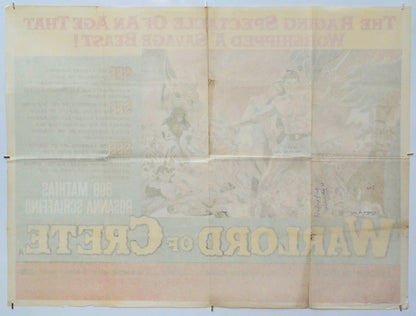 Warlord of Crete (Back) Cinema Quad Movie Poster 