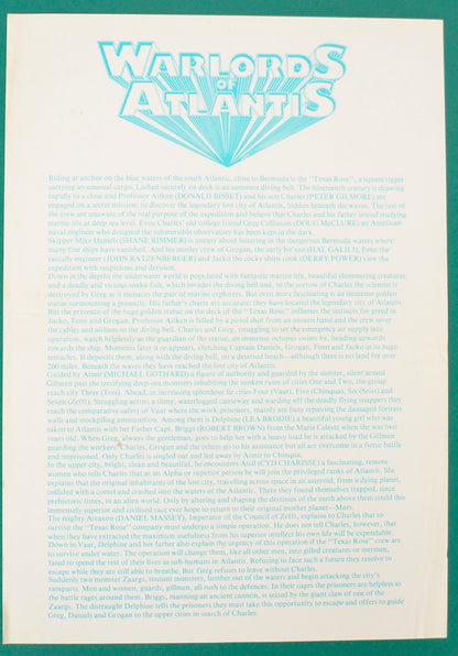 WARLORDS OF ATLANTIS – Cinema Exhibitors Campaign Press Book - Sheet