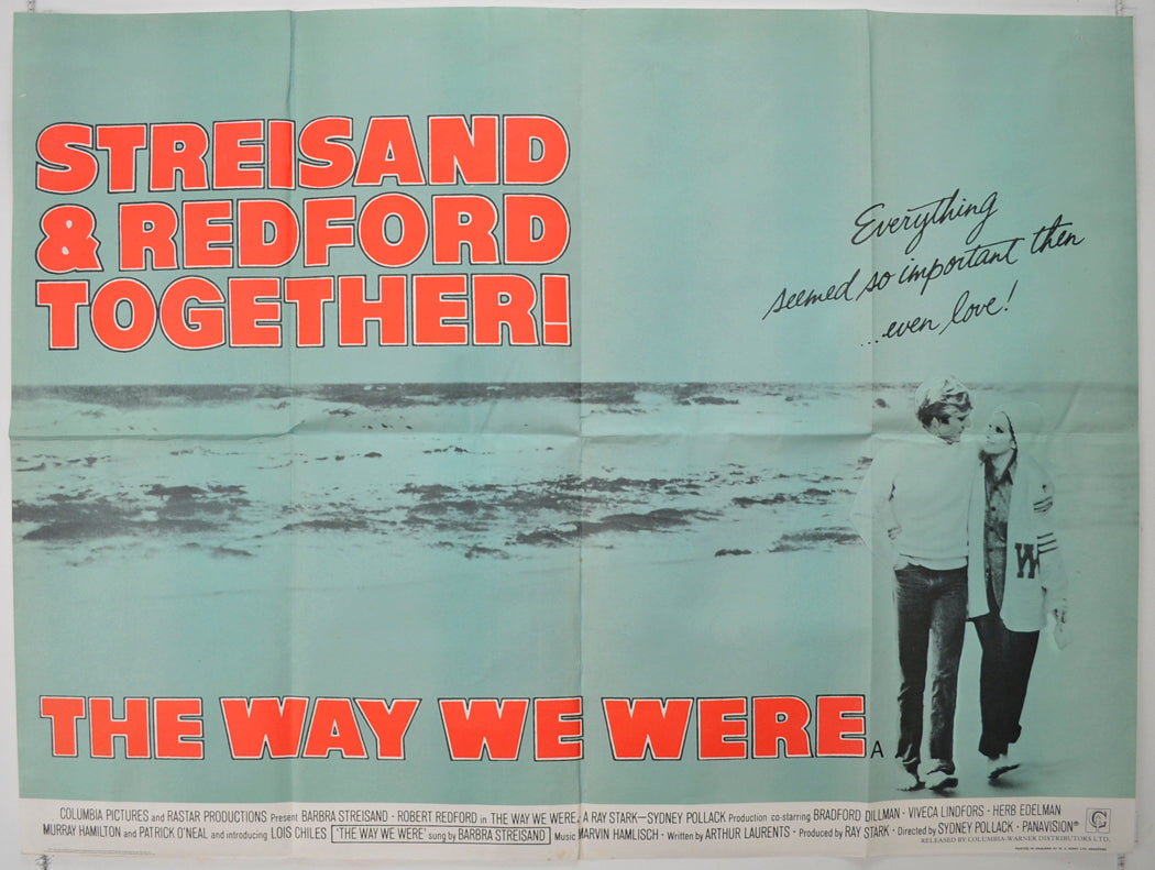 The Way We Were  Original Quad Poster - Film Poster - Movie Poster 