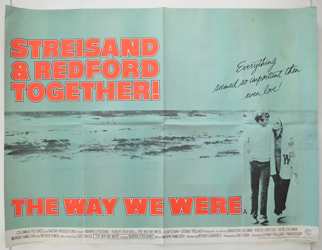 The Way We Were Original Quad Poster - Film Poster - Movie Poster  