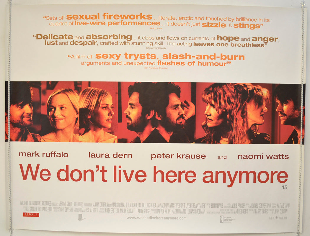 We Don't Live Here Anymore  Original Quad Poster - Film Poster - Movie Poster