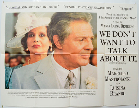 We Don't Want To Talk About It (a.k.a. De eso no se habla ) Original Quad Poster - Film Poster - Movie Poster