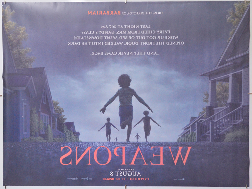 Weapons (Back) Cinema Quad Movie Poster 