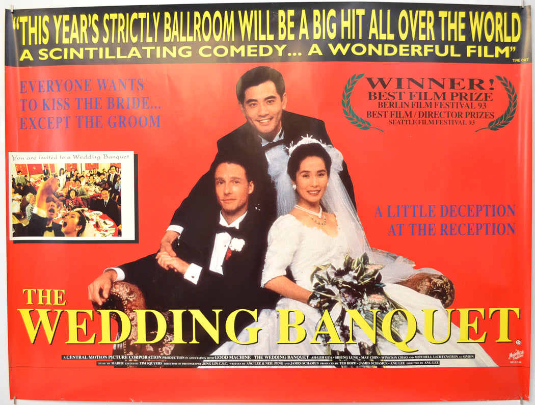 The Wedding Banquet  (a.k.a Xi yan) Original Quad Poster - Film Poster - Movie Poster  