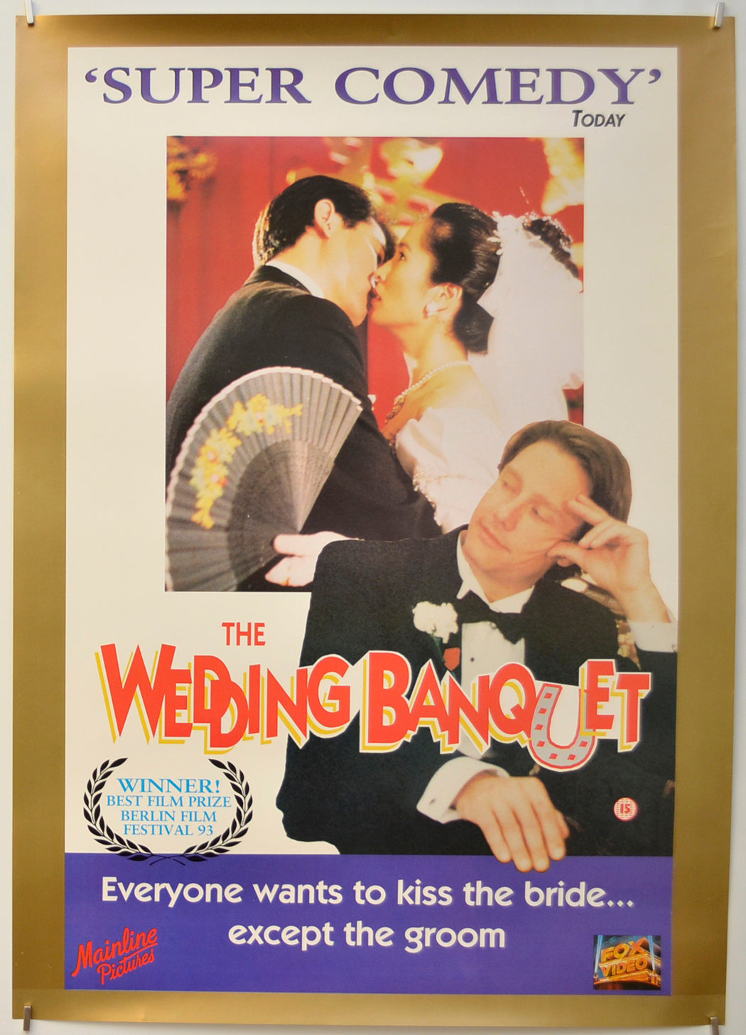 The Wedding Banquet (a.k.a Xi yan) Original Video Store Poster - Film Poster - Movie Poster 