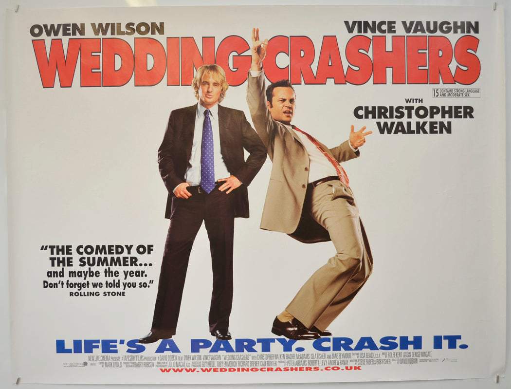 Wedding Crashers Original Quad Poster - Film Poster - Movie Poster  