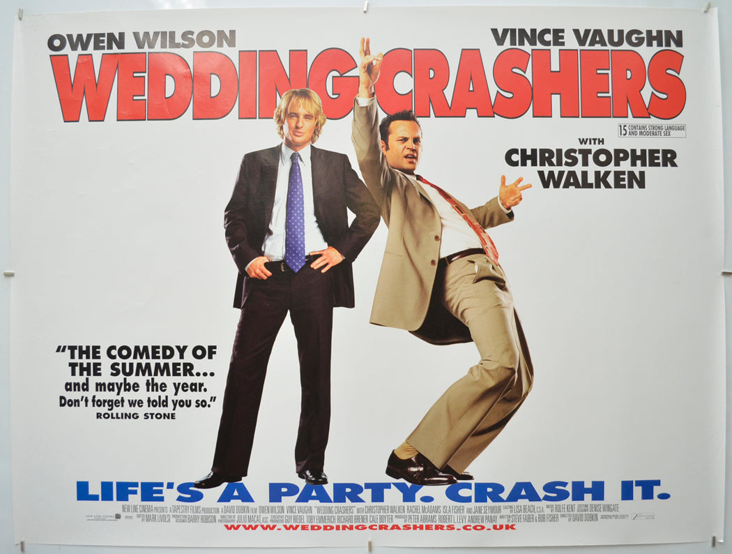 Wedding Crashers Original Quad Poster - Film Poster - Movie Poster