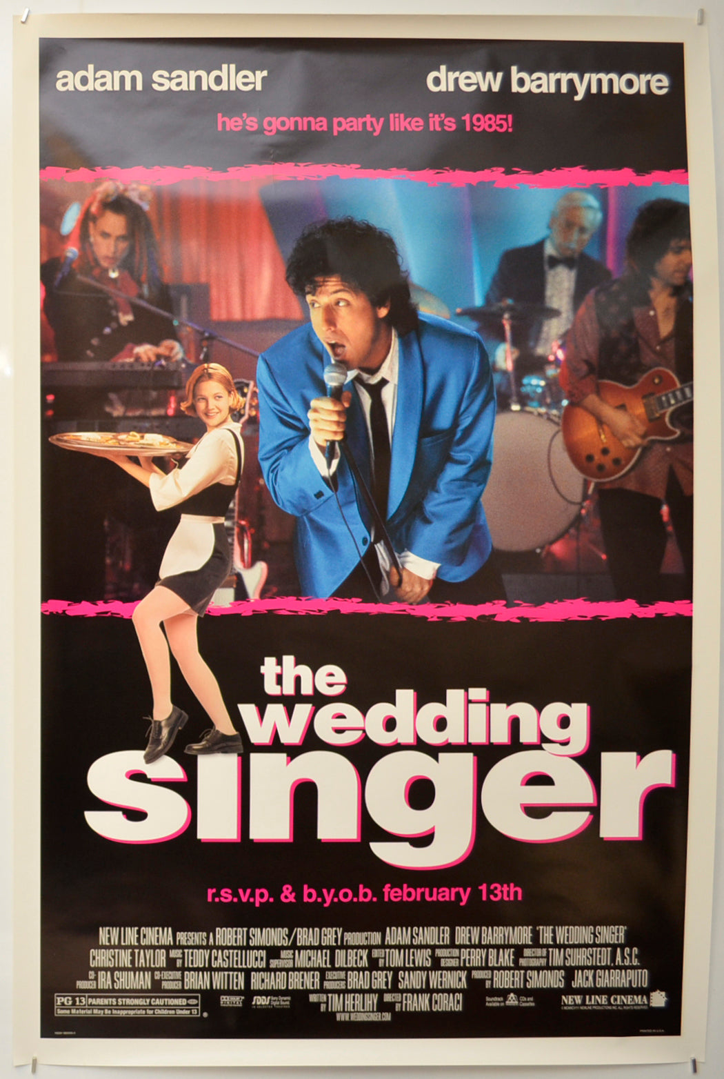 The Wedding Singer  Original One Sheet Poster - Film Poster - Movie Poster