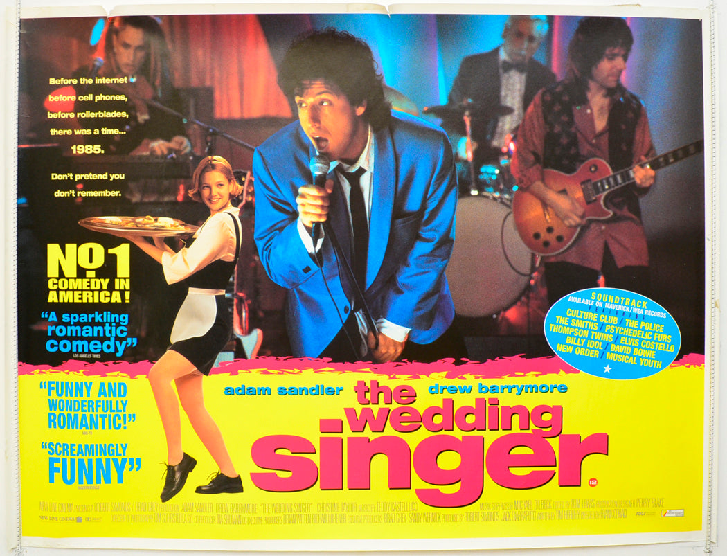 The Wedding Singer  Original British Quad Poster - Film Poster - Movie Poster 