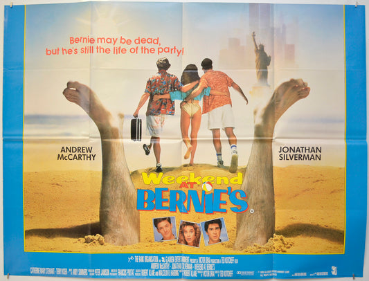 Weekend At Bernies  Original Quad Poster - Film Poster - Movie Poster