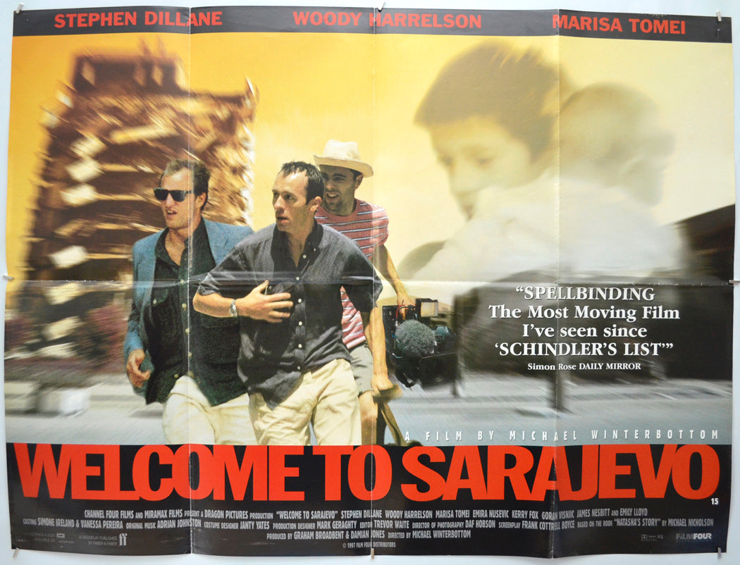 Welcome To Sarajevo Original Quad Poster - Film Poster - Movie Poster