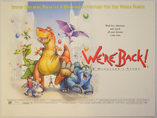 We're Back : A Dinosaur's Story Original Mini Quad Poster - Film Poster - Movie Poster