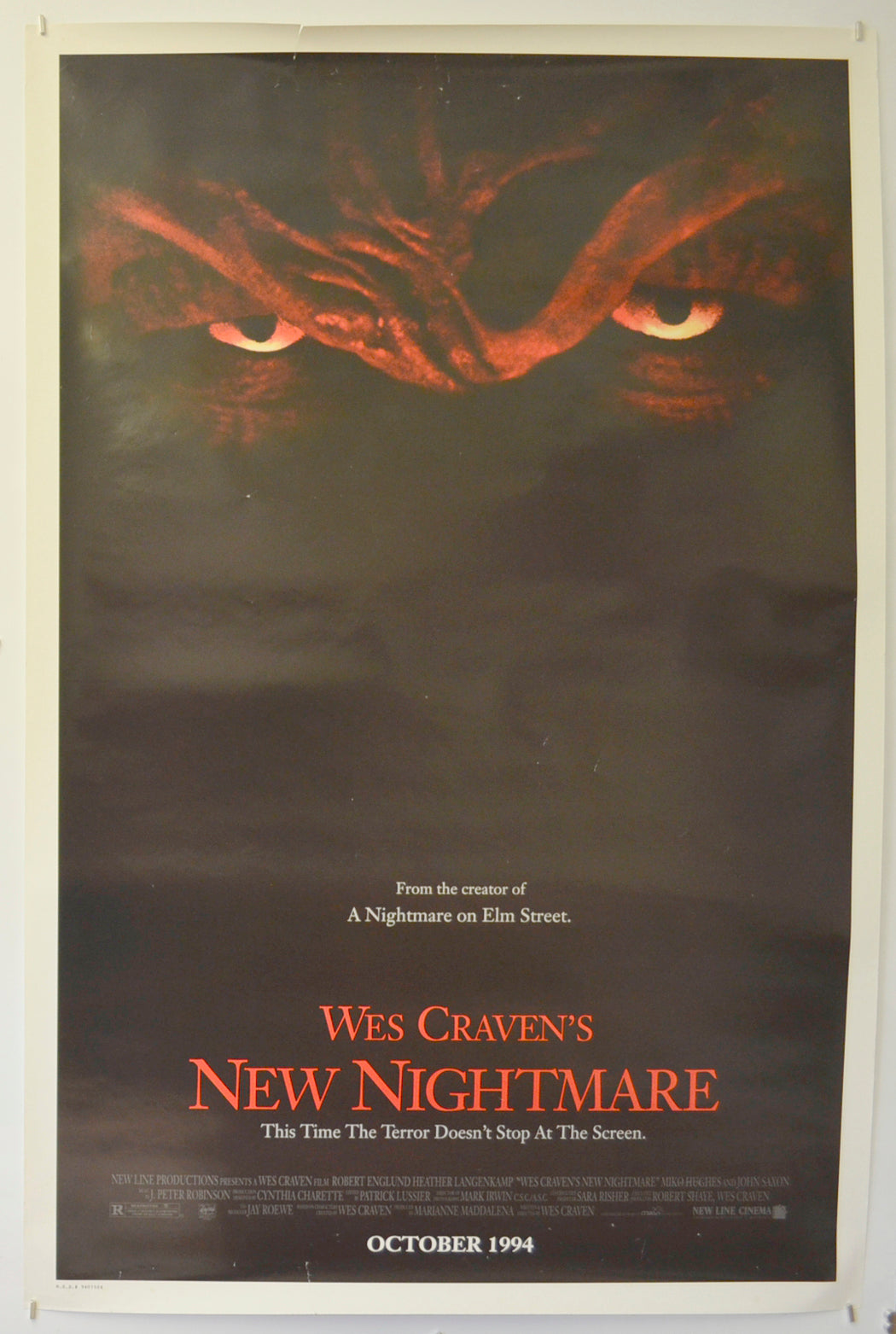 Wes Craven's New Nightmare  (Teaser / Advance Version) Original One Sheet Poster - Film Poster - Movie Poster  