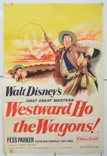 Westward Ho The Wagons! Original Double Crown Poster - Film Poster - Movie Poster