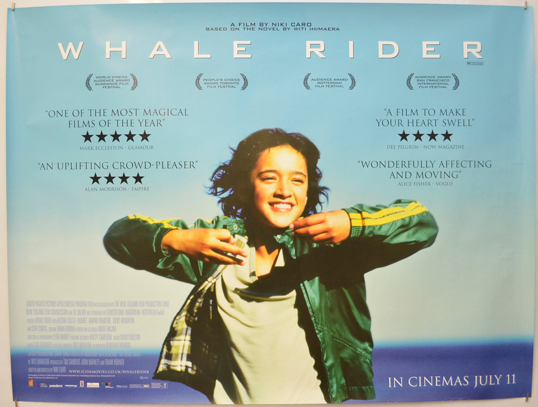 Whale Rider Original Quad Poster - Film Poster - Movie Poster  