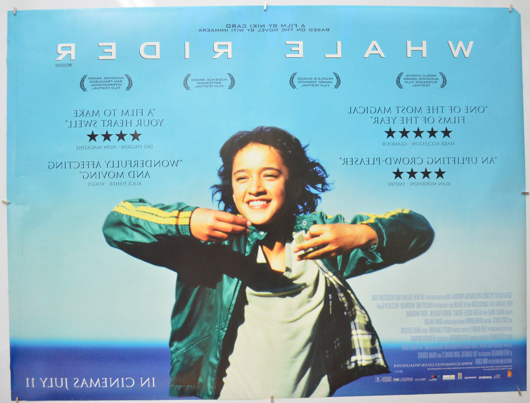 WHALE RIDER (Back) Cinema Quad Movie Poster 