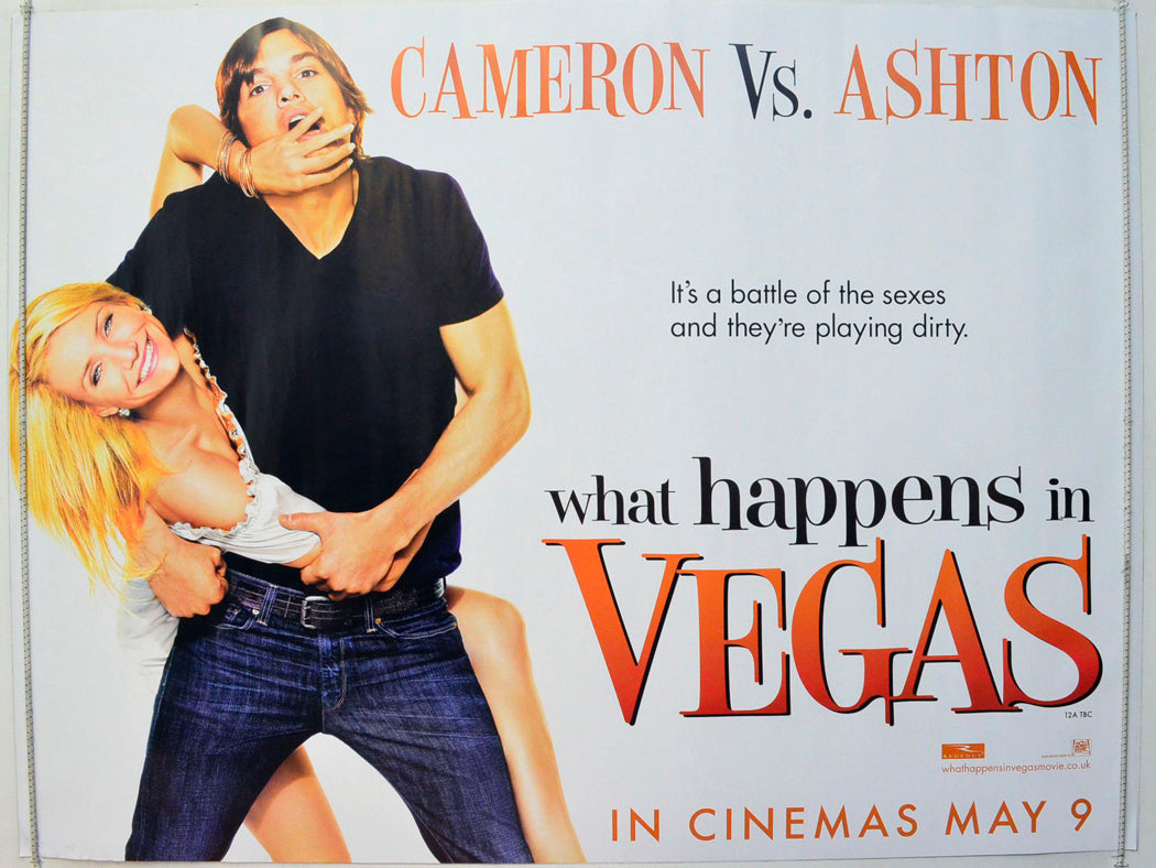 What Happens In Vegas  (Teaser / Advance Version)   Original British Quad Poster - Film Poster - Movie Poster 