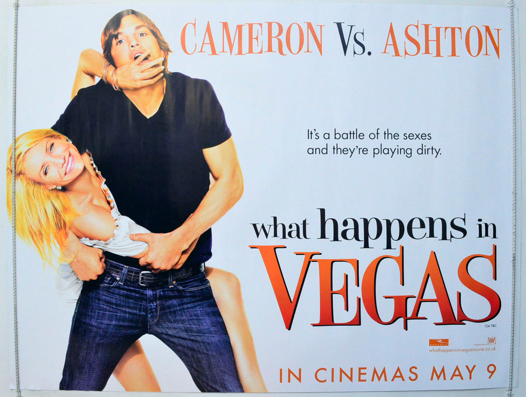 What Happens In Vegas  (Teaser / Advance Version)   Original British Quad Poster - Film Poster - Movie Poster 