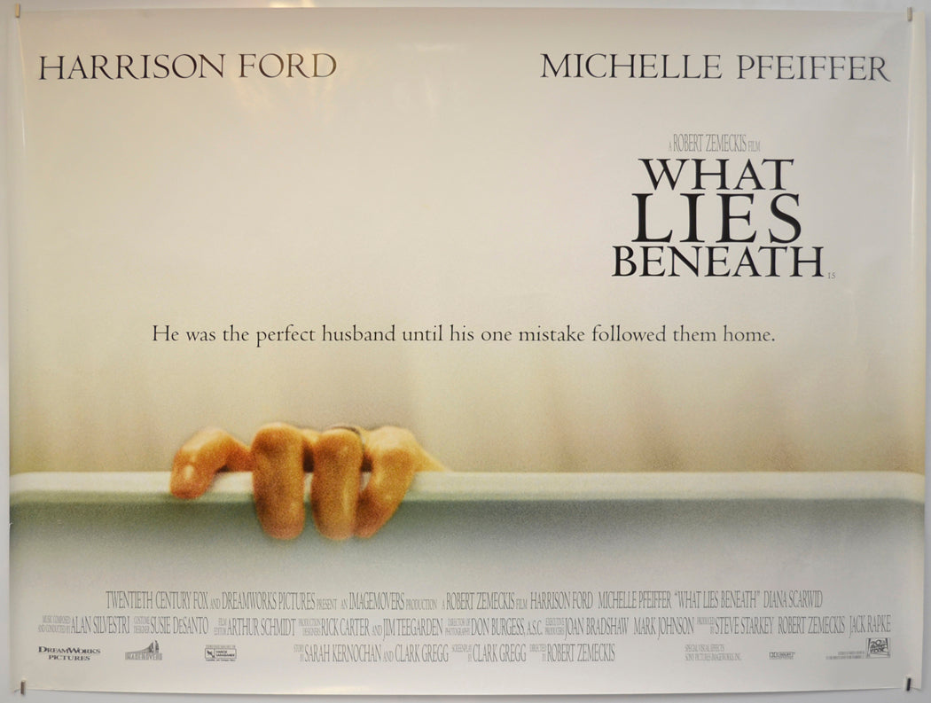 What Lies Beneath  Original Quad Poster - Film Poster - Movie Poster