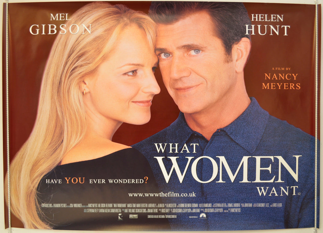 What Women Want  Original Quad Poster - Film Poster - Movie Poster