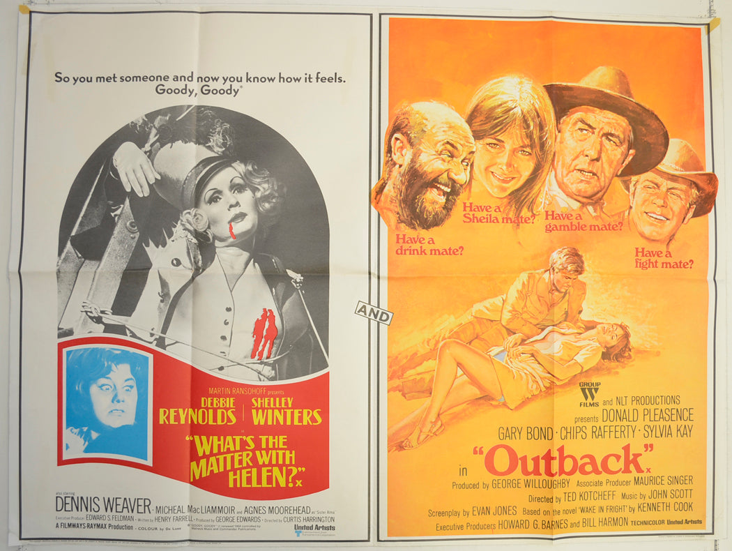 What's The Matter With Helen? / Outback  Original British Quad Poster - Film Poster - Movie Poster 