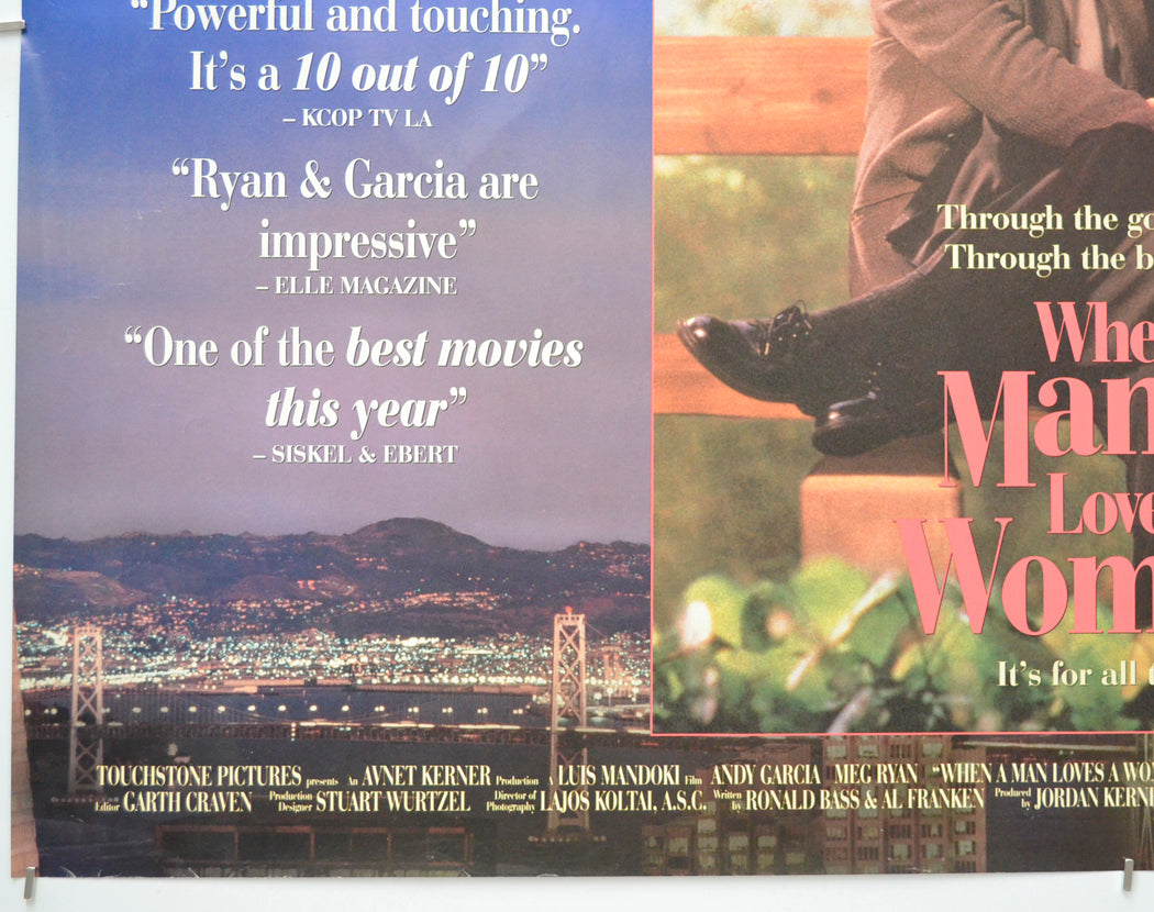 WHEN A MAN LOVES A WOMAN (Bottom Left) Cinema Quad Movie Poster 