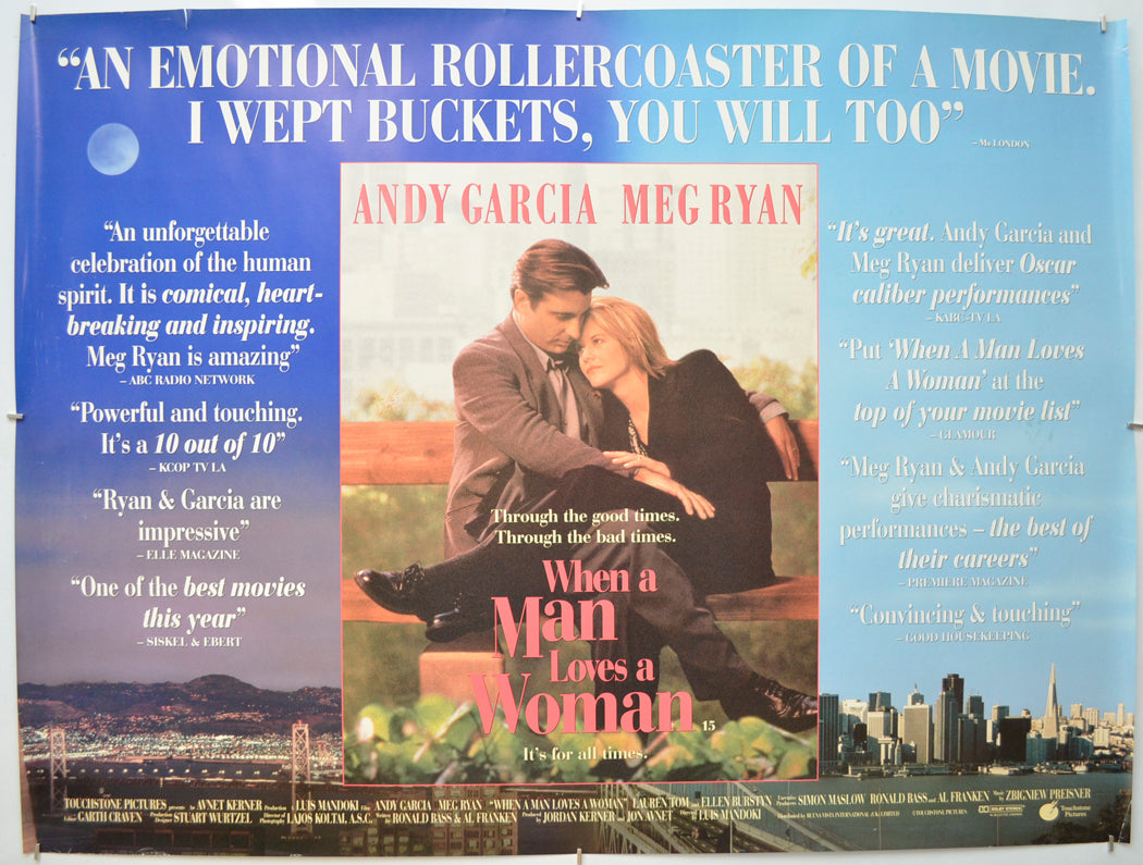 When A Man Loves A Woman Original Quad Poster - Film Poster - Movie Poster