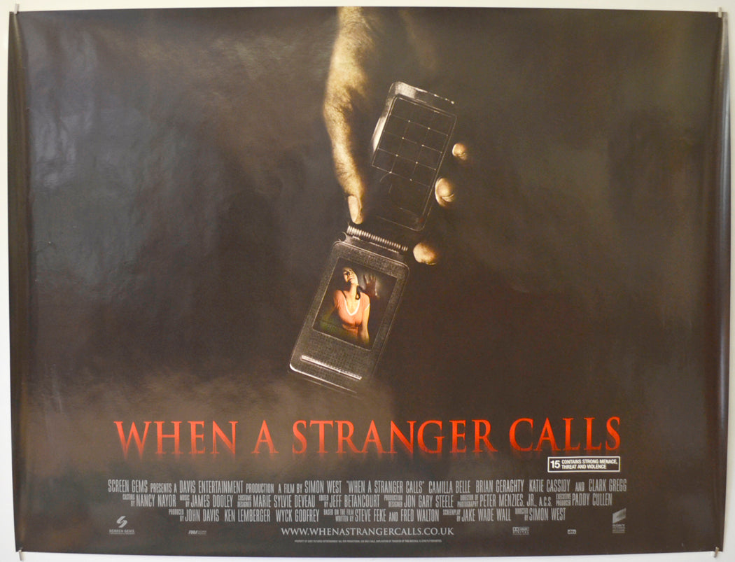 When A Stranger Calls Original Quad Poster - Film Poster - Movie Poster  