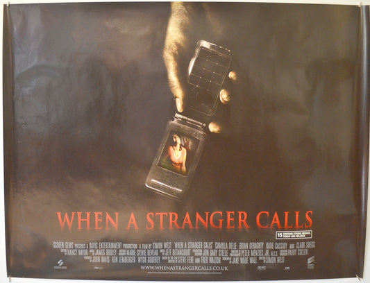 When A Stranger Calls Original Quad Poster - Film Poster - Movie Poster  