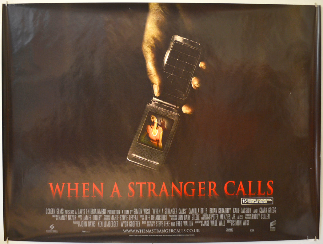 When A Stranger Calls Original Quad Poster - Film Poster - Movie Poster - Cinema Poster