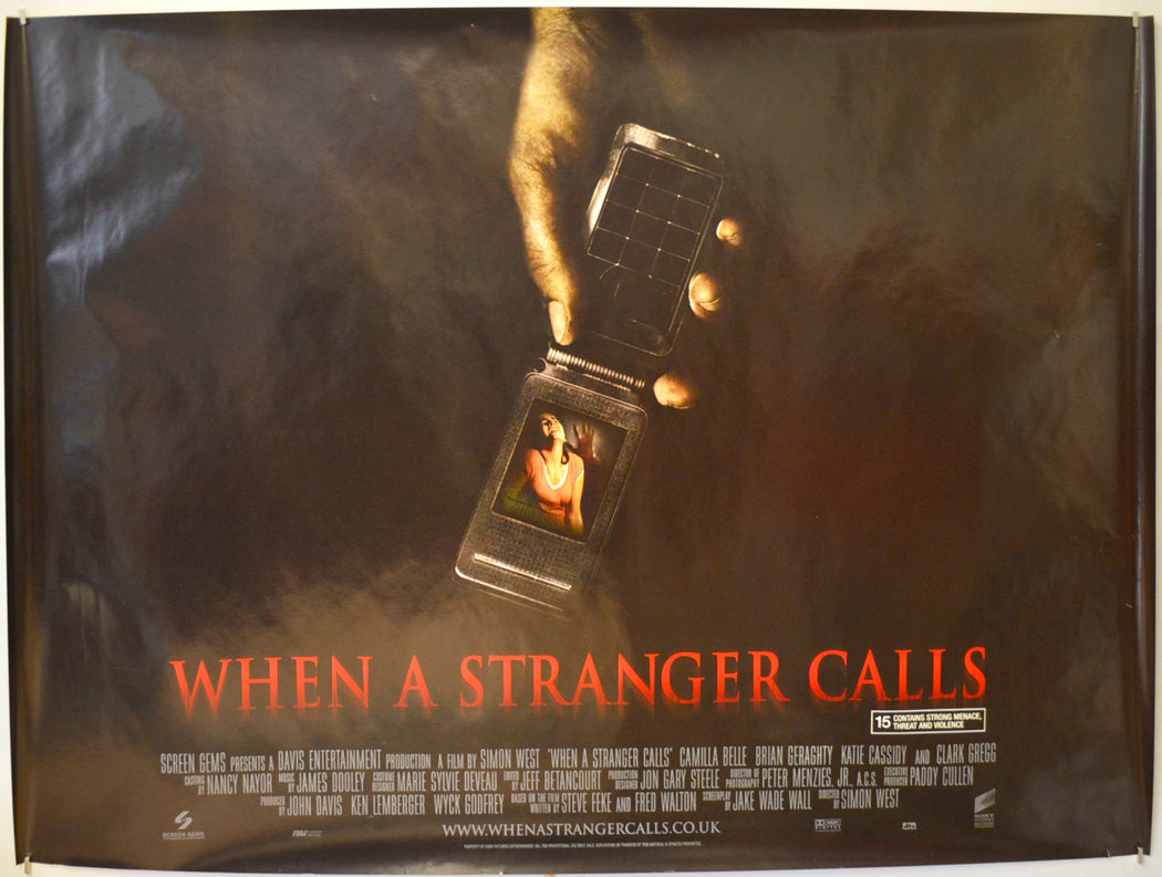 When A Stranger Calls Original Quad Poster - Film Poster - Movie Poster - Cinema Poster