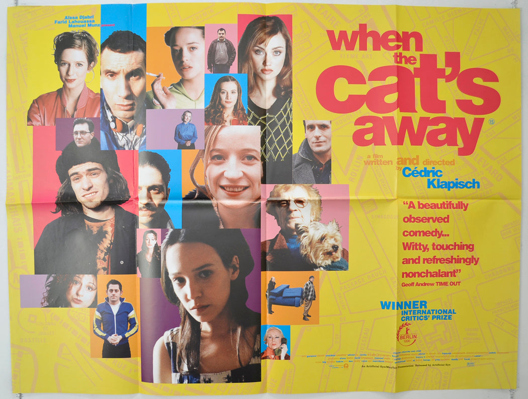 When The Cat's Away  (a.k.a. Chacun cherche son chat)  Original Quad Poster - Film Poster - Movie Poster 