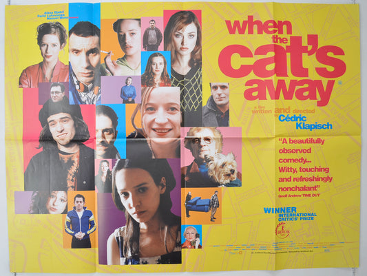 When The Cat's Away  (a.k.a. Chacun cherche son chat)  Original Quad Poster - Film Poster - Movie Poster 