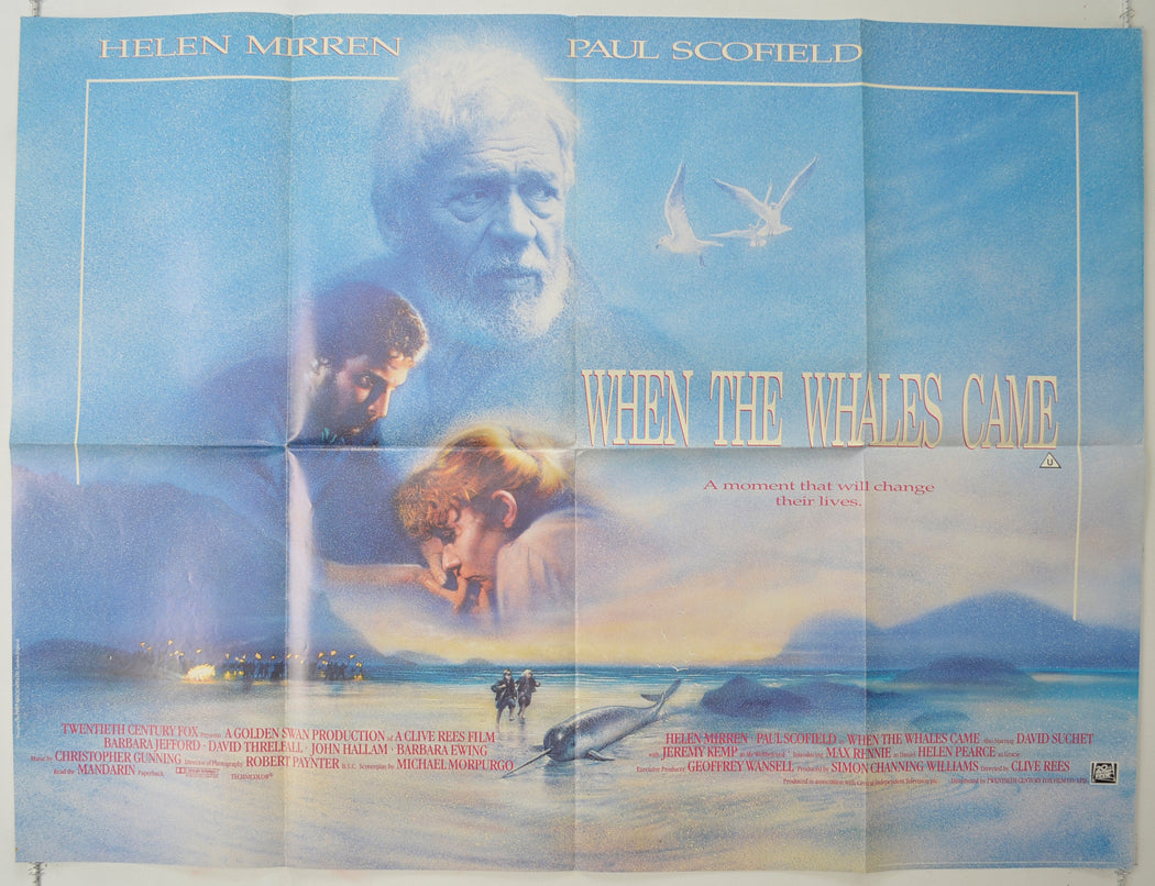 When The Whales Came   Original Quad Poster - Film Poster - Movie Poster 