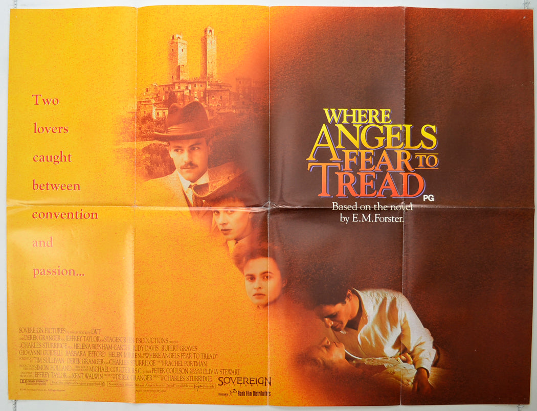 Where Angels Fear To Tread   Original Quad Poster - Film Poster - Movie Poster 