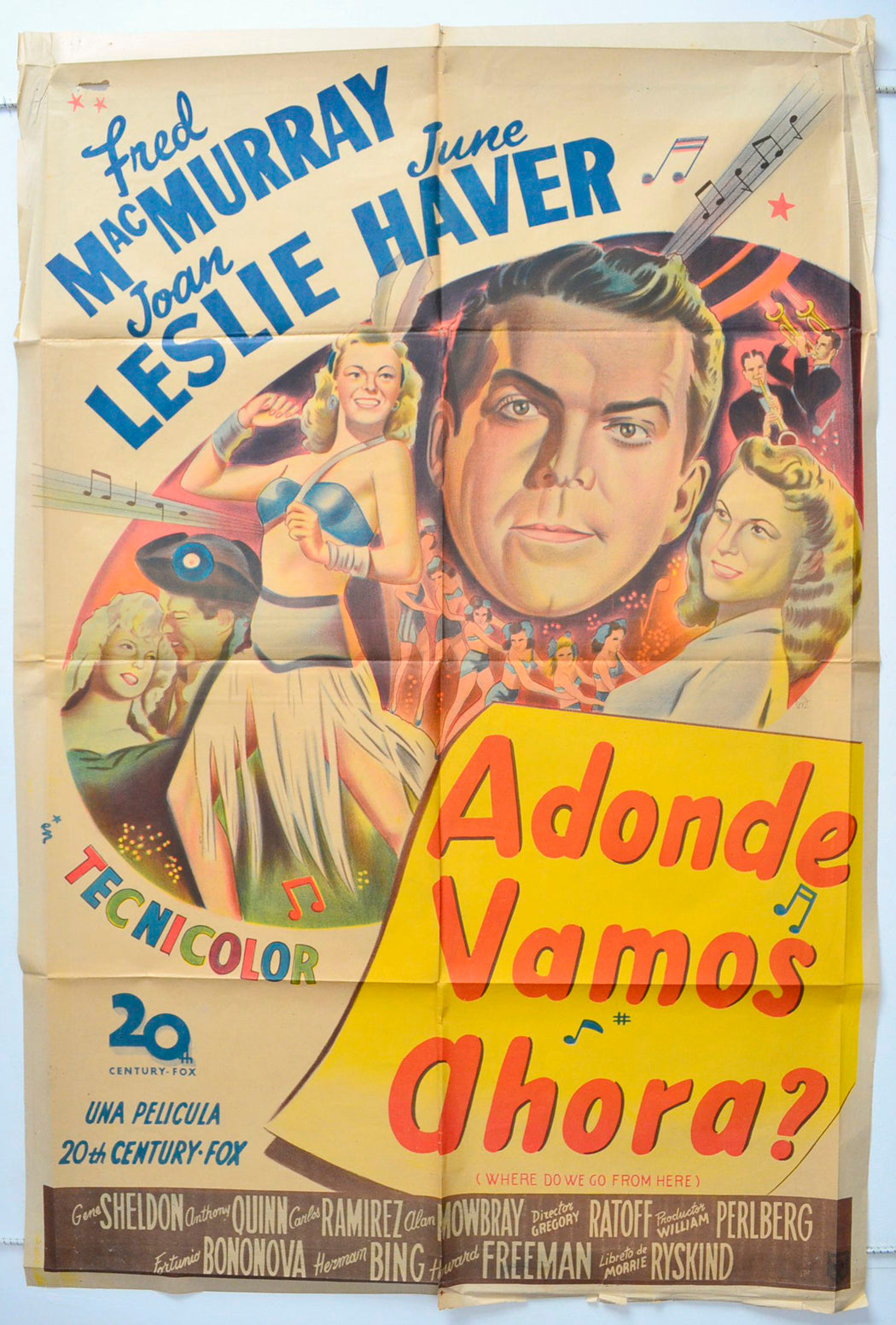 Where Do We Go From Here  (a.k.a. Adonde Vamos Chora)   Original Argentine One Sheet Poster - Movie Poster