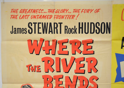 WHERE THE RIVER BENDS / IN THE NAVY (Top Left) Cinema Quad Movie Poster 