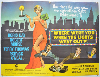 Where Were You When the Lights Went Out? Original Quad Poster - Film Poster - Movie Poster