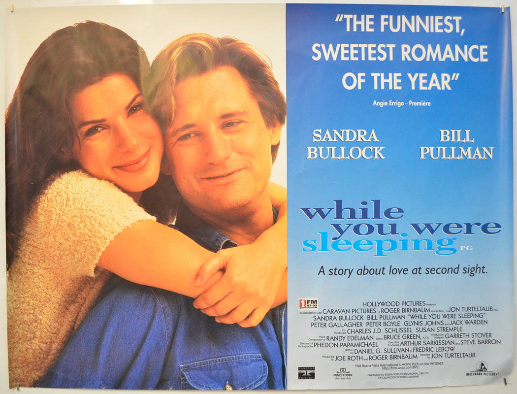 While You Were Sleeping  Original Quad Poster - Film Poster - Movie Poster