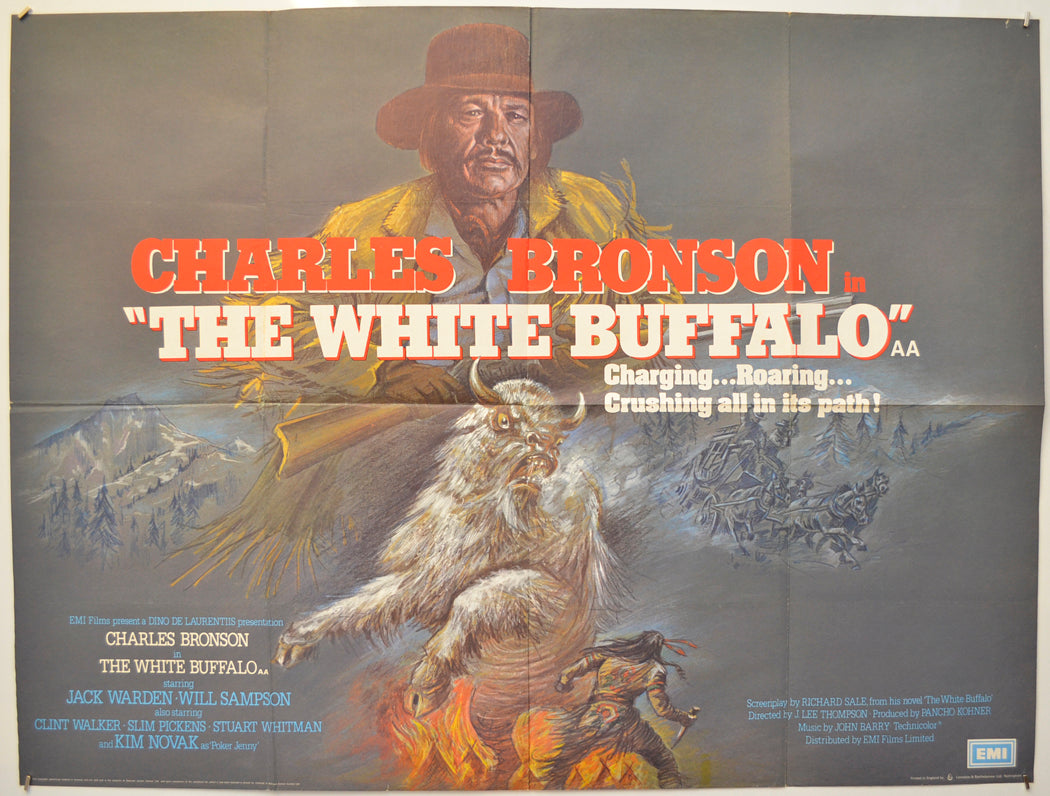 The White Buffalo  Original Quad Poster - Film Poster - Movie Poster