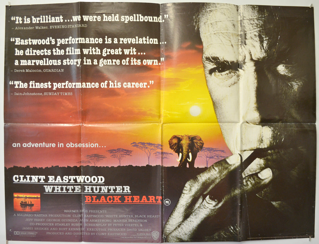 White Hunter Black Heart Original Quad Poster - Film Poster - Movie Poster