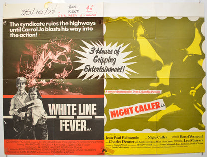 White Line Fever / Night Caller  (Double Bill) Original Quad Poster - Film Poster - Movie Poster