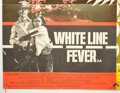 WHITE LINE FEVER / NIGHT CALLER (Bottom Left) Cinema Quad Movie Poster 