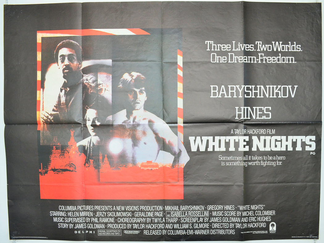 White Nights Original Quad Poster - Film Poster - Movie Poster  