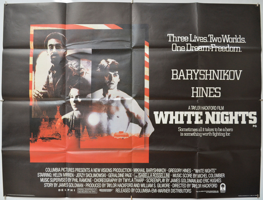 White Nights  Original Quad Movie Poster  