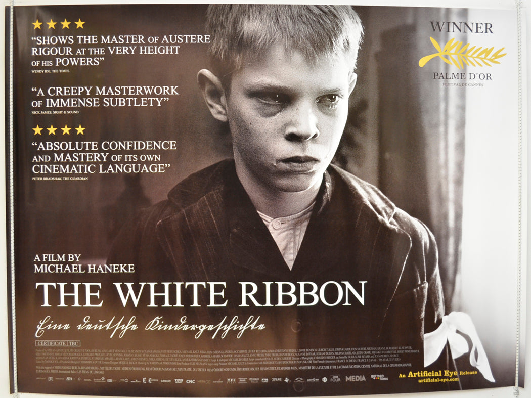 The White Ribbon  (a.k.a. Das Weisse Band)   Original Quad Poster - Film Poster - Movie Poster