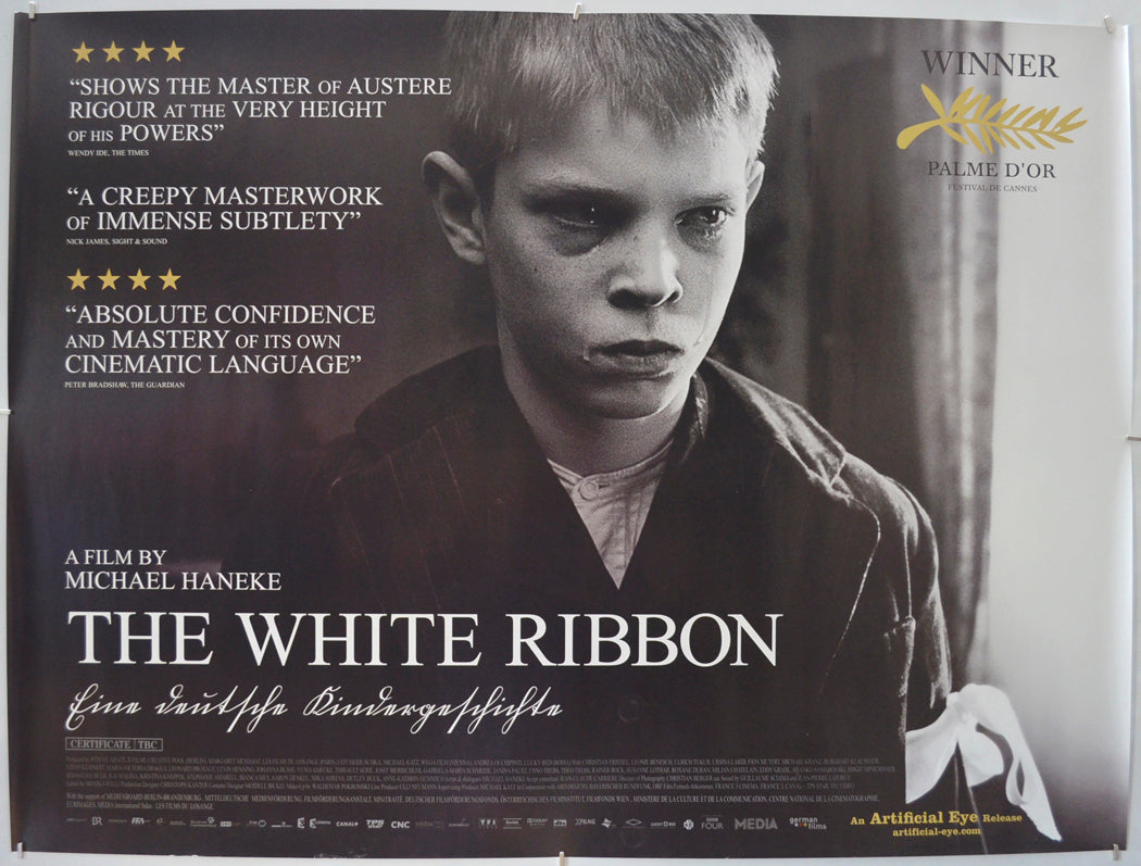 The White Ribbon (a.k.a. Das Weisse Band) Original Quad Poster - Film Poster - Movie Poster