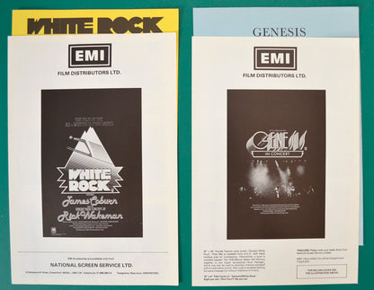 White Rock / Genesis In Concert  Original White Rock 4 Page Cinema Exhibitors Campaign Press Book 