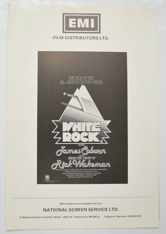 White Rock / Genesis In Concert Original 4 Page Cinema Exhibitors Campaign Pressbook (UK) + Synopsis Sheets